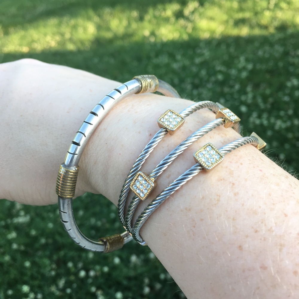 Sterling Silver Taxco Stacking Bangle - image 5